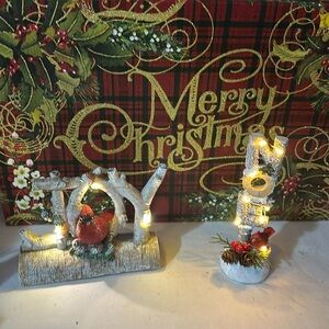 Christmas Noel and joy light decor